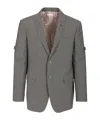 Thom Browne Single-breasted Suit Jacket In Gray