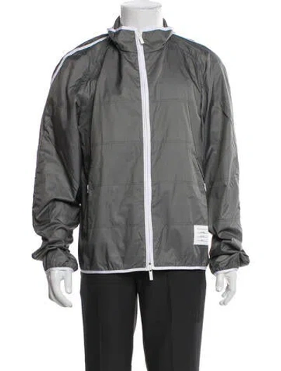Pre-owned Thom Browne Windbreaker W/ Tags In Gray