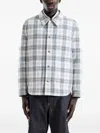 Thom Browne Plaid Armband Cotton Blend Utility Jacket In White