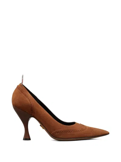 Thom Browne Wingtip Brogue Pumps In Brown