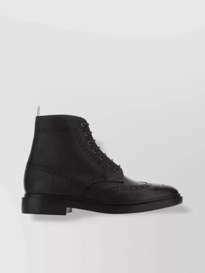 THOM BROWNE WINGTIP HANDCRAFTED LACE-UP ANKLE BOOTS