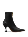 Thom Browne Wingtip Leather Ankle Boots In Black