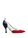 Thom Browne Wingtip Leather Pumps In Multi