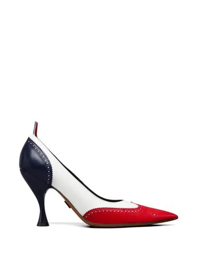 Thom Browne Wingtip Leather Pumps In Multi