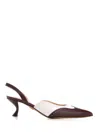 Thom Browne 70mm Brogue-detailed Slingback Pumps In White