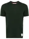 Thom Browne Stripe-detailing Wool T-shirt In Green