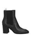 Thom Browne Woman Ankle Boots Black Size 7 Leather, Textile Fibers