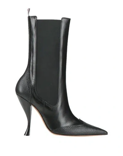 Thom Browne Woman Ankle Boots Black Size 8 Calfskin
