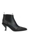 Thom Browne Woman Ankle Boots Black Size 8 Leather In Black