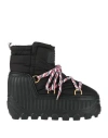Thom Browne Woman Ankle Boots Black Size 8 Technical Fibers, Rubber