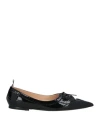 Thom Browne Woman Ballet Flats Black Size 8 Leather In Black