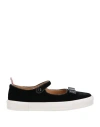Thom Browne Woman Ballet Flats Black Size 8 Textile Fibers In Black