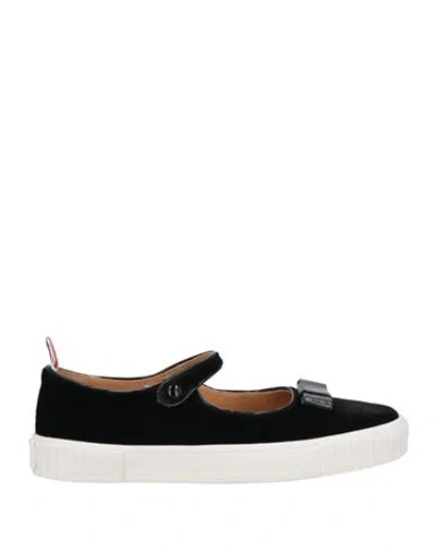 Thom Browne Woman Ballet Flats Black Size 8 Textile Fibers
