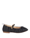 Thom Browne Pleated Ballet Flats In Black