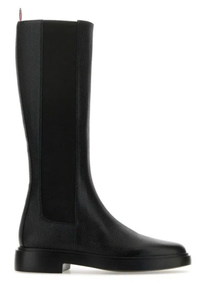 Thom Browne Woman Black Leather Chelsea Boots