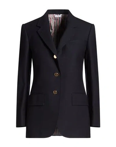 Thom Browne Woman Blazer Blue Size 10 Wool