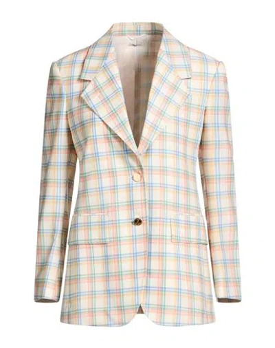 Thom Browne Woman Blazer Cream Size 6 Wool In Multi