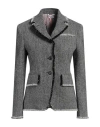 Thom Browne Woman Blazer Grey Size 4 Wool In Grey