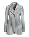 Thom Browne Woman Blazer Grey Size 8 Wool