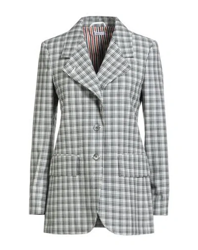 Thom Browne Woman Blazer Grey Size 8 Wool