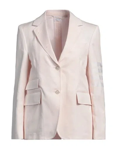 Thom Browne Woman Blazer Light Pink Size 8 Cotton