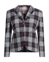 Thom Browne Single-breasted Checked Blazer In Blue
