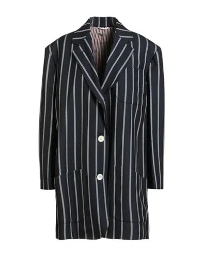 Thom Browne Woman Blazer Navy Size 2 Wool