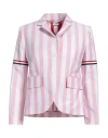Thom Browne Woman Blazer Pink Size 6 Cotton In Pink