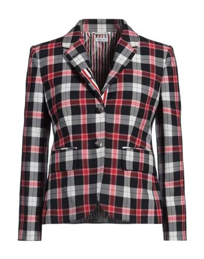THOM BROWNE THOM BROWNE WOMAN BLAZER RED SIZE 8 WOOL, POLYESTER