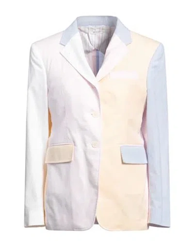 Thom Browne Woman Blazer Yellow Size 10 Cotton In Pink