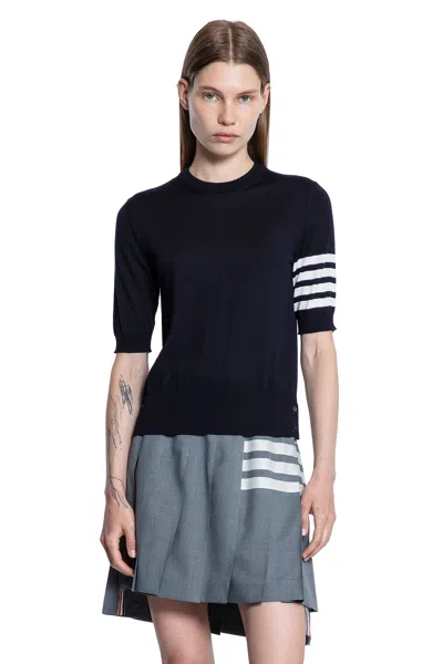 THOM BROWNE FINE MERINO WOOL 4-BAR TEE