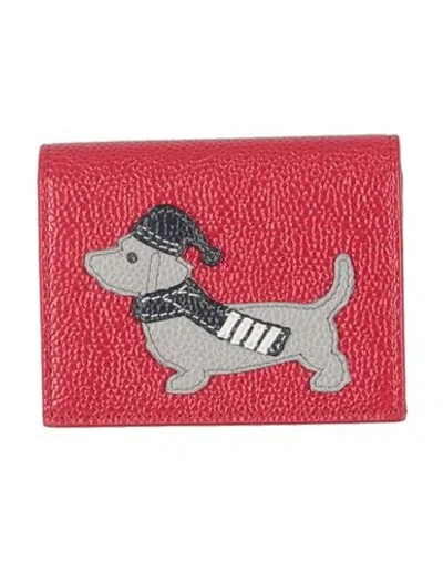 Thom Browne Woman Cardholder Red Size - Leather