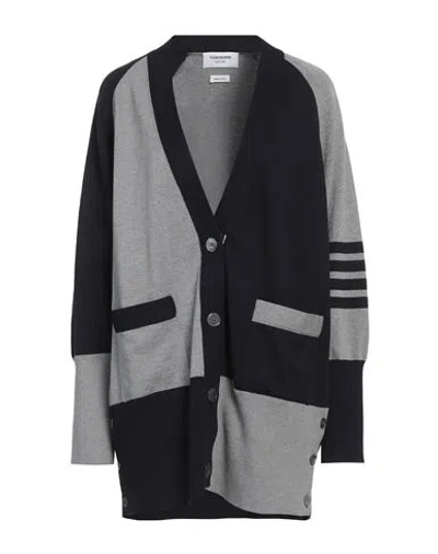 Thom Browne Woman Cardigan Blue Size 8 Cotton