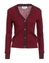 Thom Browne Woman Cardigan Burgundy Size 10 Wool