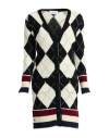 Thom Browne Woman Cardigan Cream Size 10 Wool In Black