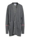 Thom Browne Woman Cardigan Grey Size 2 Virgin Wool In Multi