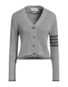 Thom Browne Cropped Cardigan In Grey
