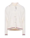 Thom Browne Woman Cardigan Ivory Size 2 Wool, Viscose