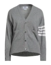 Thom Browne Woman Cardigan Light Grey Size 00 Cashmere