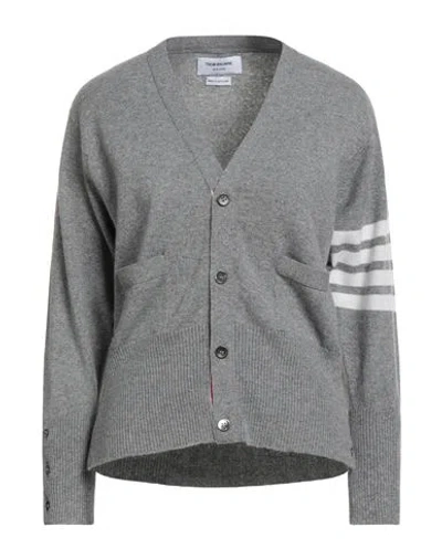 Thom Browne Woman Cardigan Light Grey Size 00 Cashmere