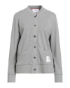 Thom Browne Woman Cardigan Light Grey Size 10 Cotton In Gray