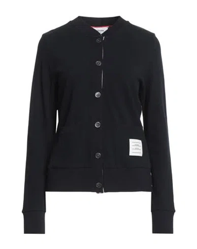 Thom Browne Woman Cardigan Midnight Blue Size 12 Cotton