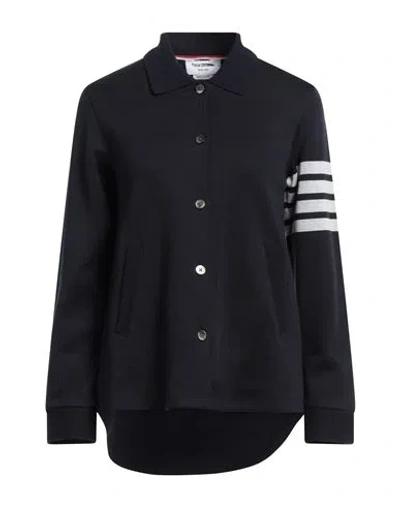 Thom Browne Woman Cardigan Midnight Blue Size 4 Cotton