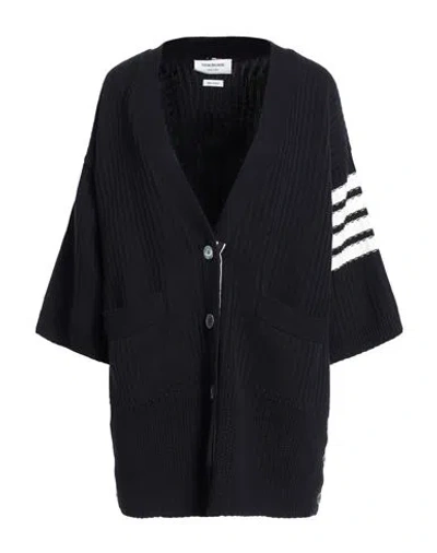 Thom Browne Woman Cardigan Navy Blue Size 2 Cotton