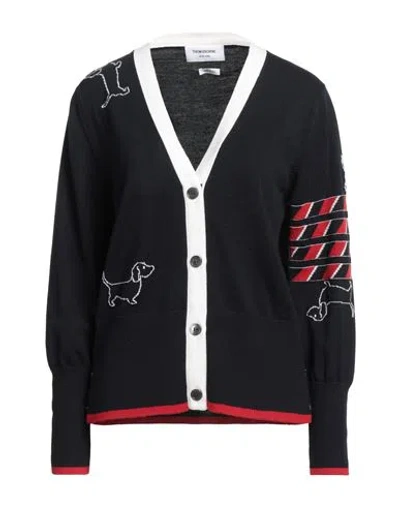 Thom Browne Woman Cardigan Navy Size 12 Wool