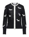Thom Browne Hector Intarsia Cardigan In Navy