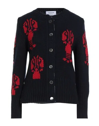 Thom Browne Woman Cardigan Navy Size 6 Cashmere