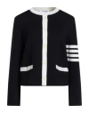 Thom Browne Woman Cardigan Navy Size 6 Wool, Polyamide