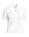 Thom Browne Woman Cardigan Off White Size 6 Cotton In Off White