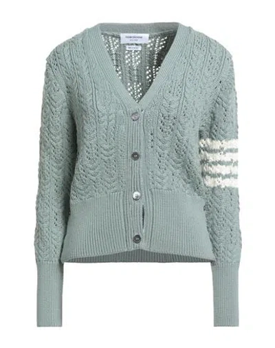 Thom Browne Woman Cardigan Sage Green Size 6 Wool